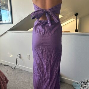 Linen Purple Women's Dress